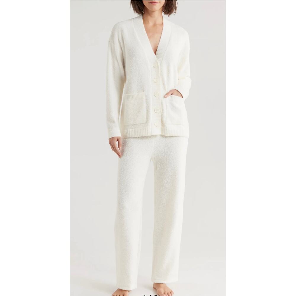 Nordstrom So Soft Cardigan & Lounge Pants Set Color: Ivory Egret Sz medium - Picture 1 of 8